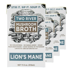Two River Lion's Mane broth being poured to savor rich umami.
