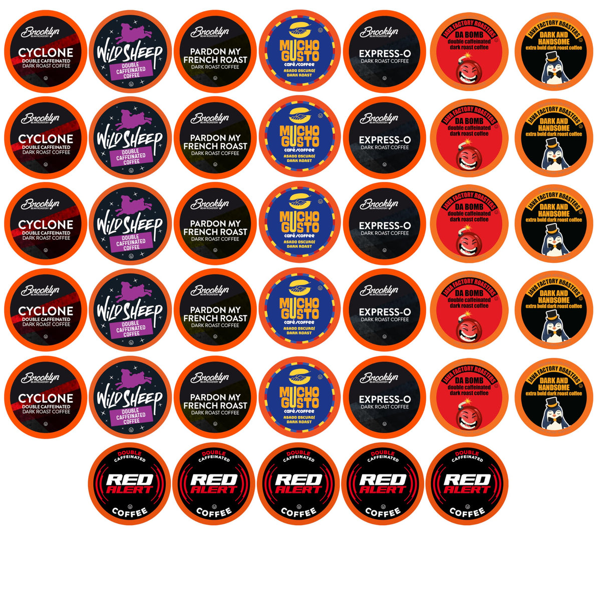 Two Rivers Coffee Best of the Best Pods front pack showing variety and convenience