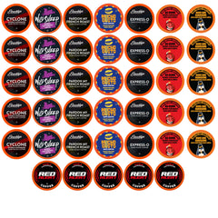 Two Rivers Coffee Best of the Best Pods front pack showing variety and convenience