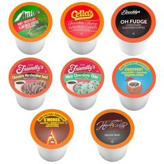 Two Rivers Coffee chocolate flavors close-up, compatible with K-Cup brewers.