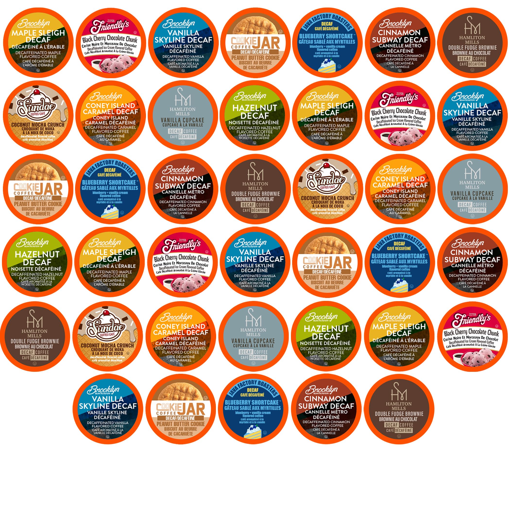 Two Rivers Coffee decaf flavored pods variety pack for Keurig brewers, flavorful options with no caffeine