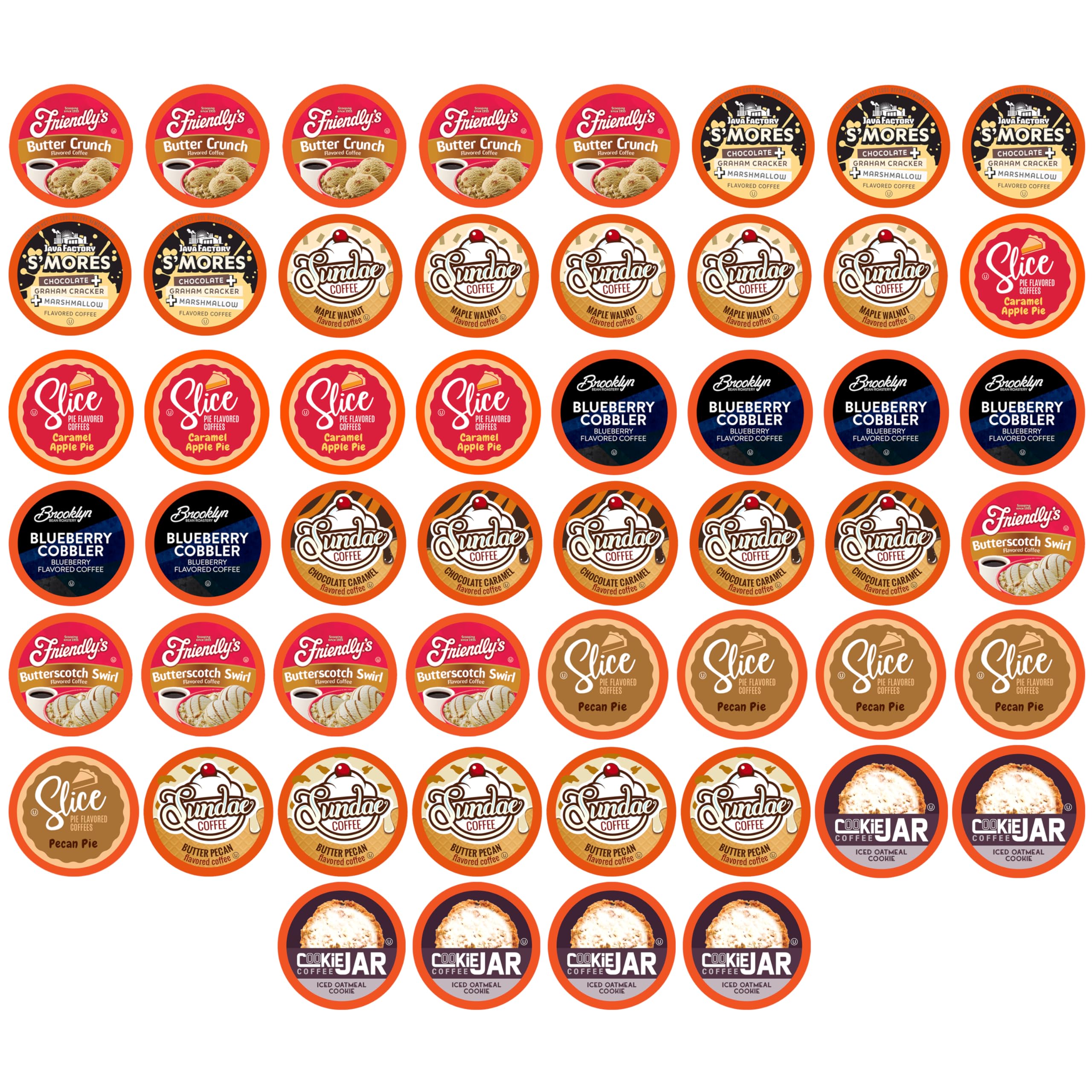 Two Rivers Coffee dessert pods sampler box for quick mornings.