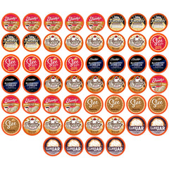 Two Rivers Coffee dessert pods sampler box for quick mornings.