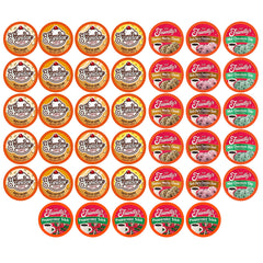 Two Rivers Coffee ice cream flavored pods sampler, showcasing nostalgic flavors for Keurig brewers