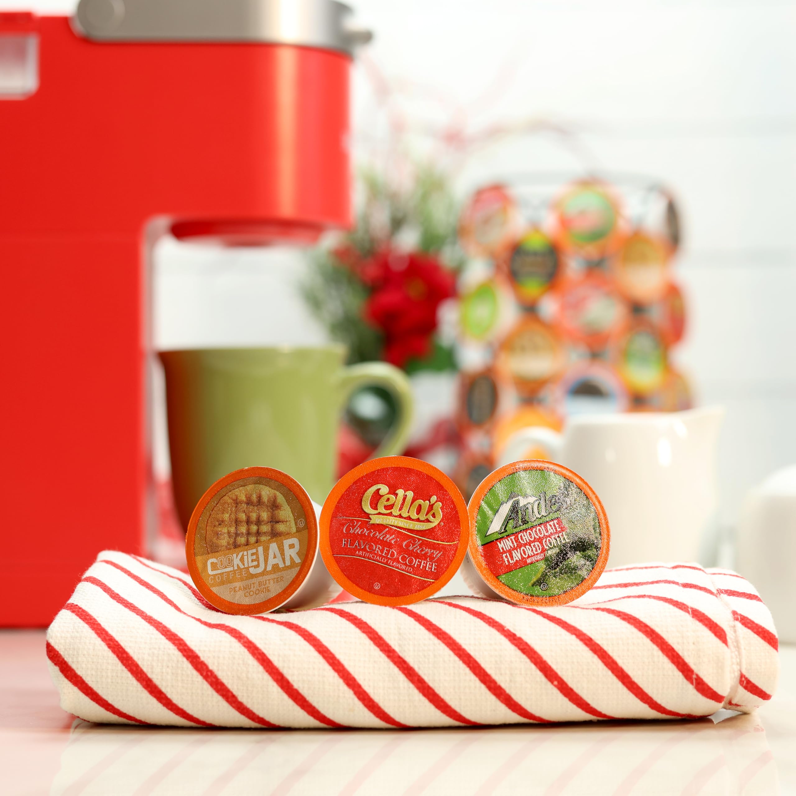 Two Rivers Coffee Peppermint Mocha pod delivers dessert-inspired aroma at home.