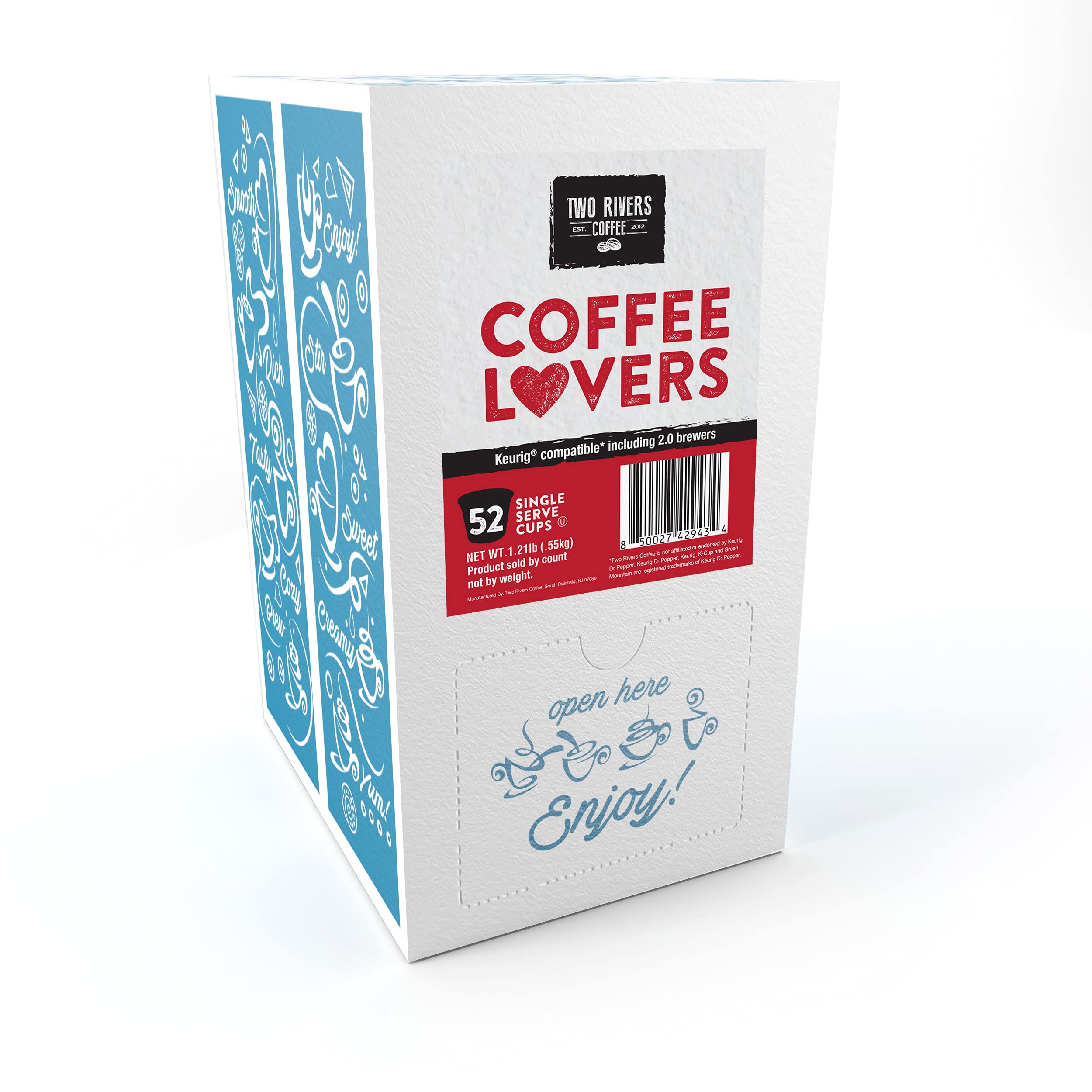 Two Rivers Coffee 52-count pod pack for shared households.