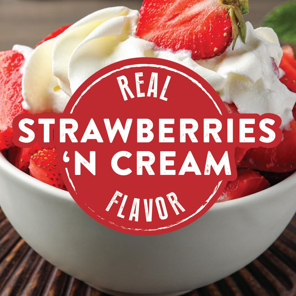 Two Rivers Coffee Strawberries N Cream aroma steam enhancing a cozy morning ritual.