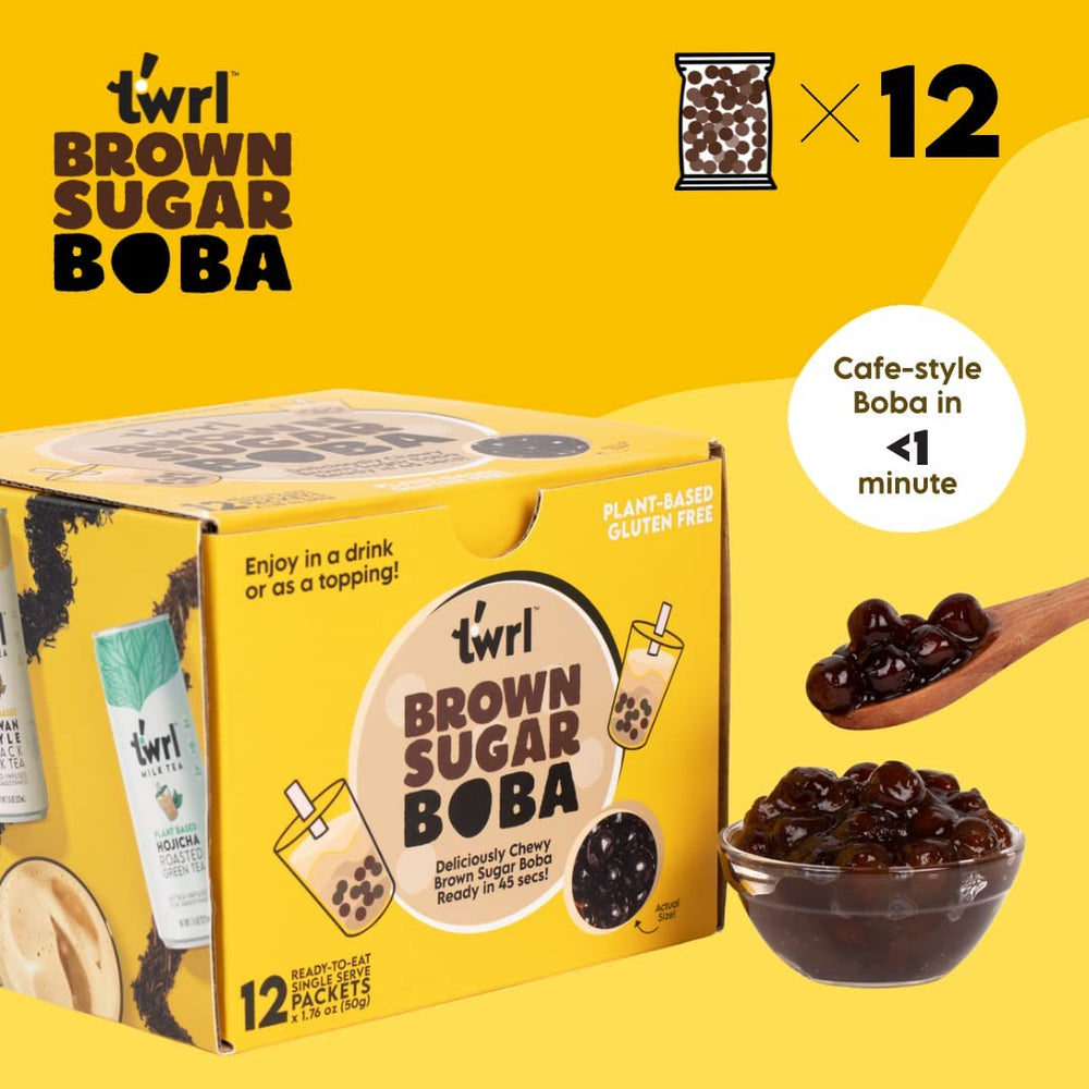 Twrl Brown Sugar Boba in iced tea to elevate flavor and texture.