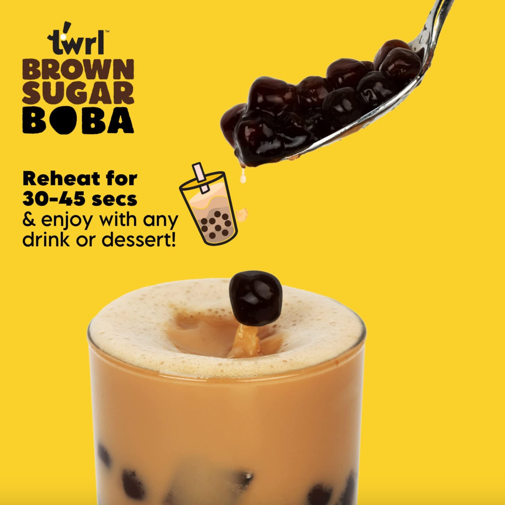 Twrl Brown Sugar Boba vegan and gluten-free for plant-based diets.