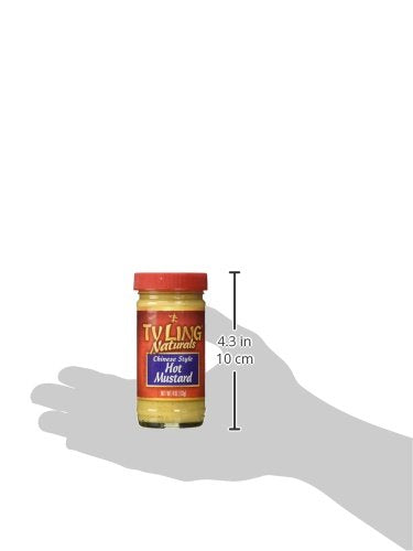 Ty Ling Mustard Chinese Hot jar with dipping sauce set, enhances burgers and wraps.