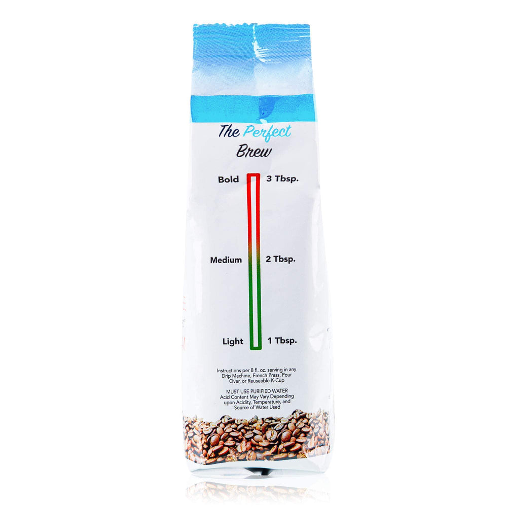 Tyler’s Coffee neutral pH profile indicating cleaner aftertaste.