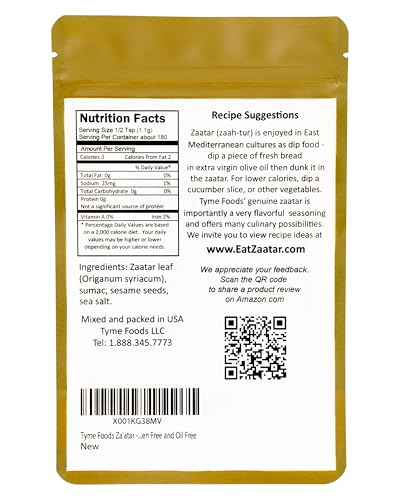 Tyme Foods zaatar sesame roast image, perfect for dipping bread.