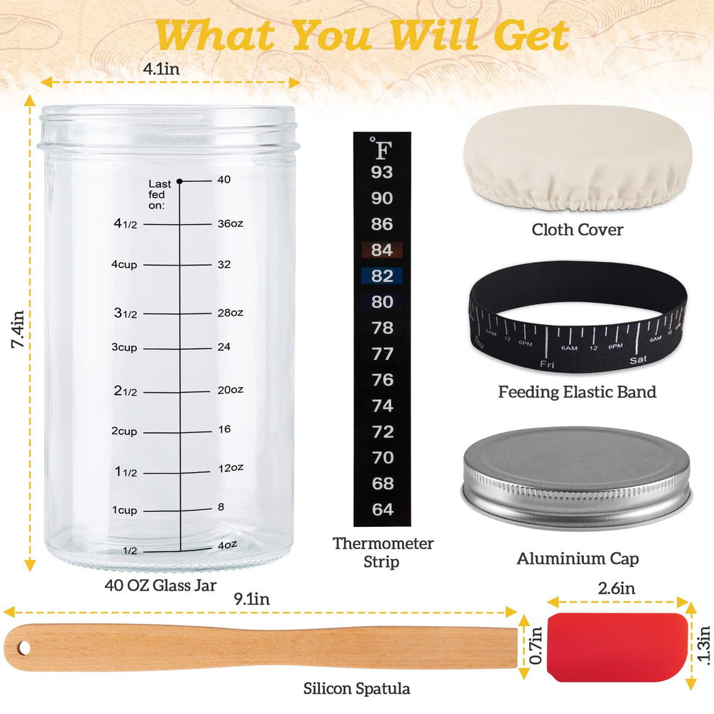 Tyniaide starter jar with airtight lid for steady fermentation.