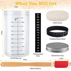 Tyniaide starter jar with airtight lid for steady fermentation.