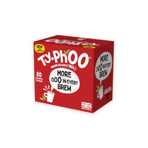 Typhoo Everyday 80 tea bags brewing steps guide a balanced cup