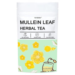 TZTZBOM Organic Mullein Leaf Tea bags ready for a pure, additive-free brew.