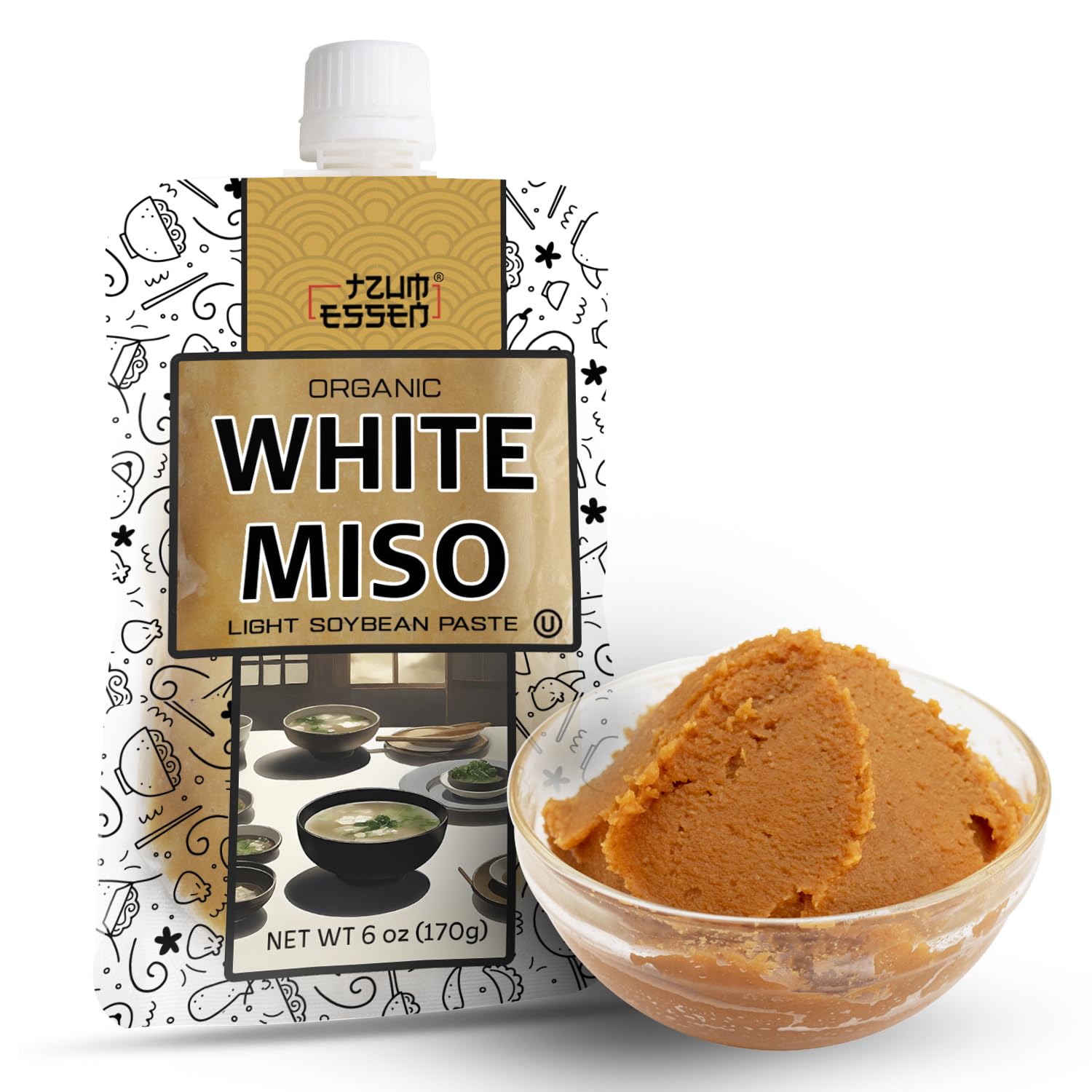 Tzum Essen white miso paste jar shows a smooth umami base for soups