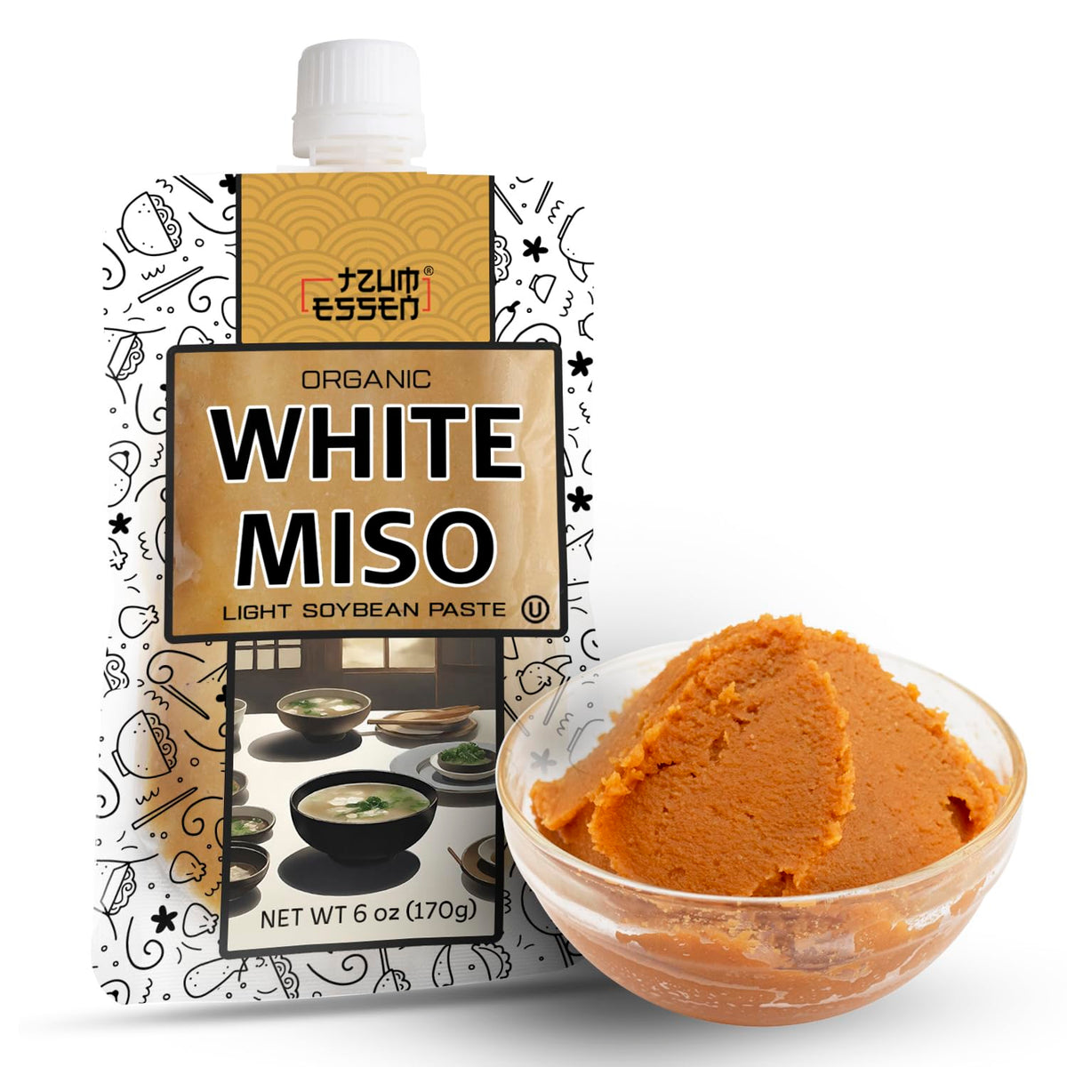 Tzum Essen white miso paste jar shows a smooth umami base for soups