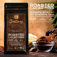 Peruvian plantation origin of U Chocolate nibs showing sustainable farming.