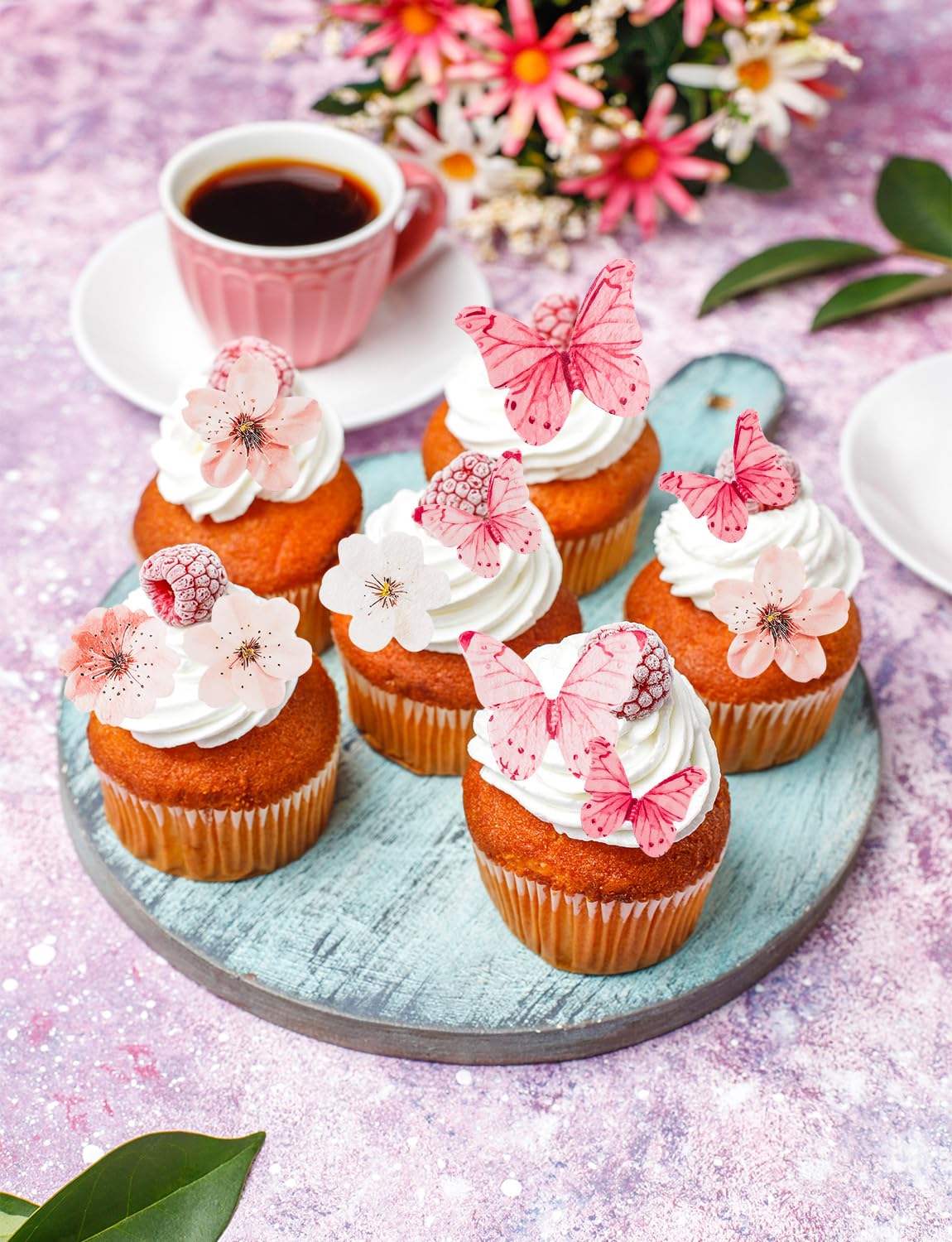 UAYVEBS pink butterfly topper enhances dessert presentation