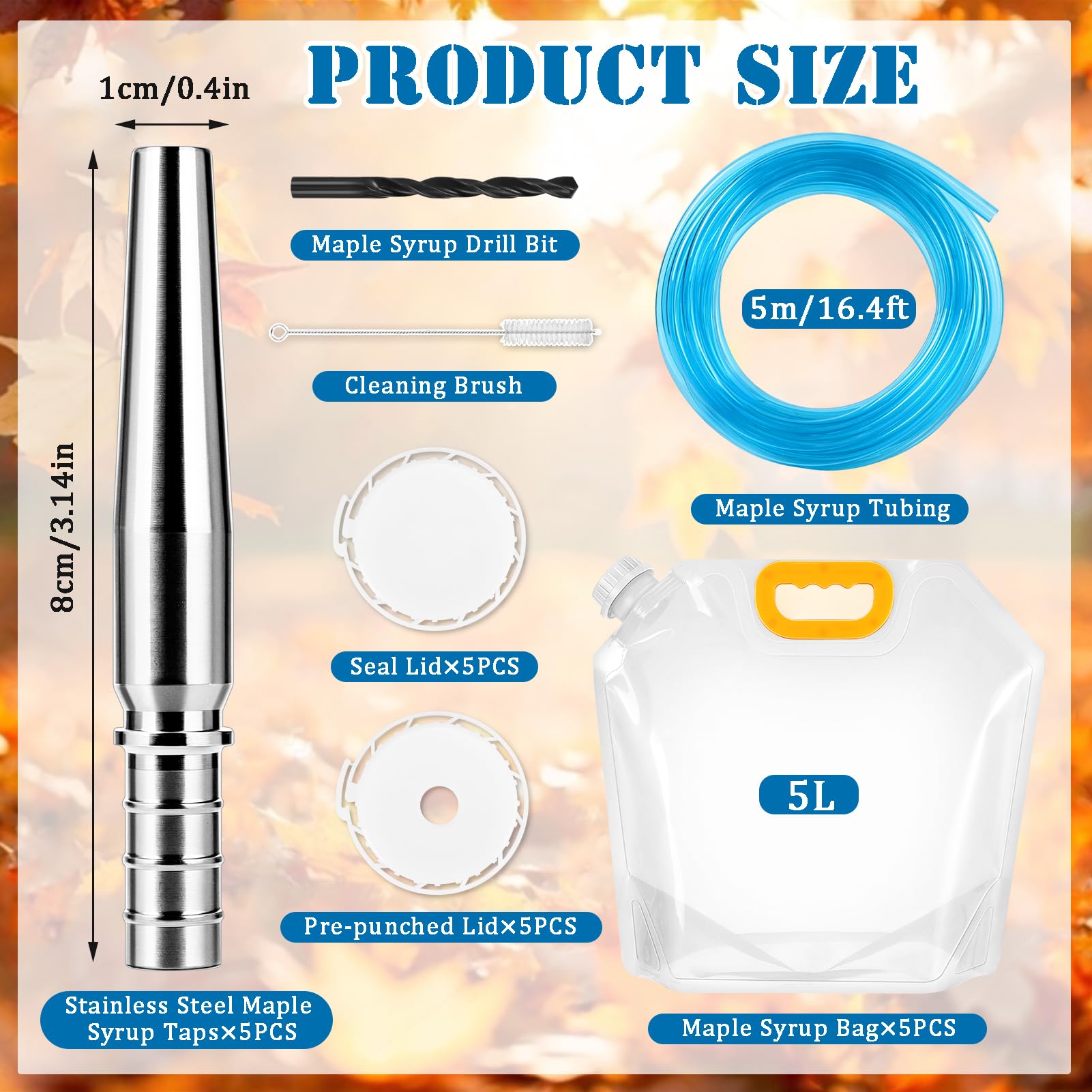 UJG kit bags hold maple sap securely during harvest.