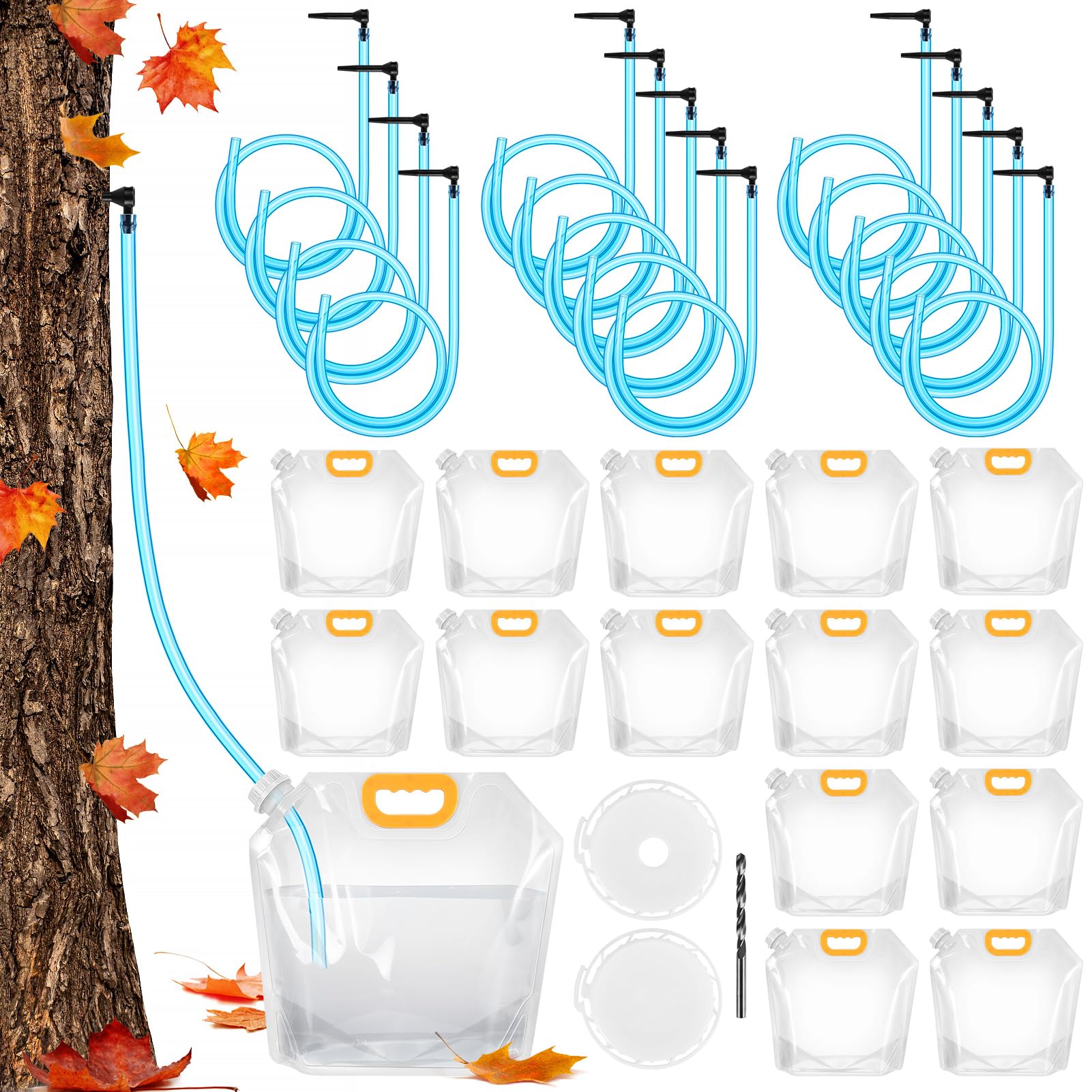 UJG maple tapping kit taps for efficient multi-tree sap collection.