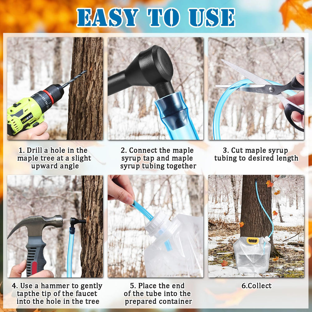 UJG tubing connects taps smoothly, guiding sap to storage with minimal leaks.