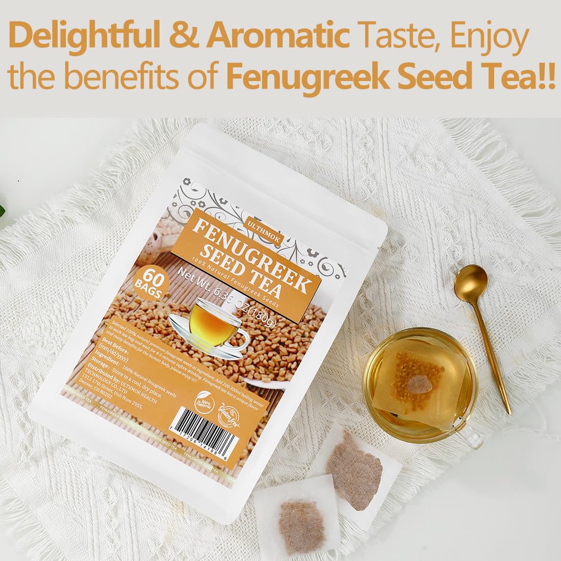 ULTHMOK 100% pure fenugreek seeds close-up showing clean ingredients