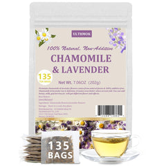 ULTHMOK 135 premium chamomile tea bags pack, soothing aroma for evenings