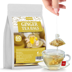 ULTHMOK 60 premium ginger tea bags package display for comforting warm tea