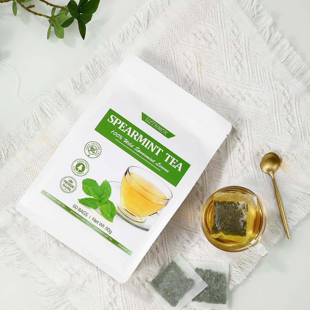 ULTHMOK aromatic mint brew suggests refreshing caffeine-free enjoyment