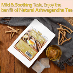 ULTHMOK Ashwagandha root closeup shows natural harvest quality for mindful tea moments.