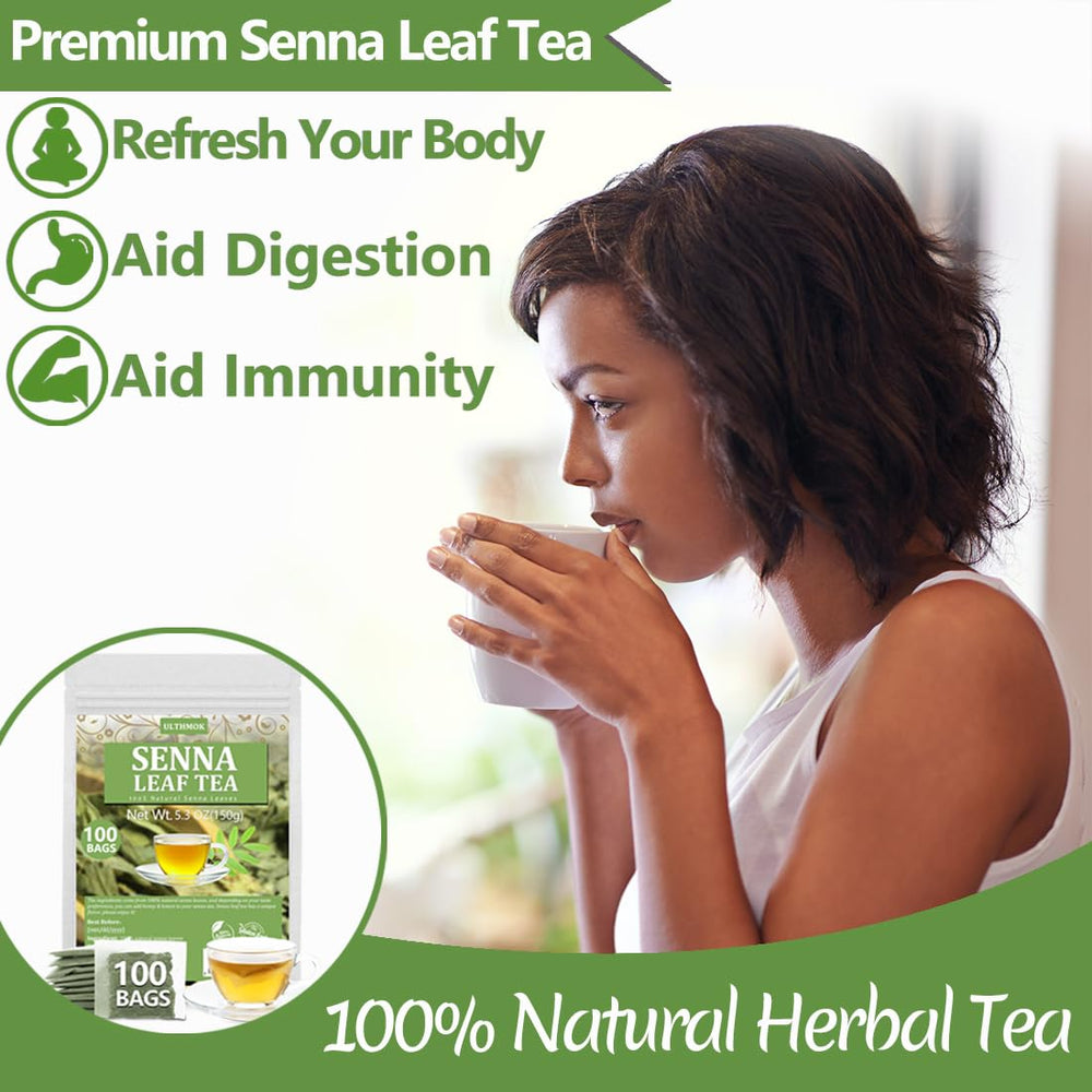 ULTHMOK caffeine-free senna tea ideal for evenings.