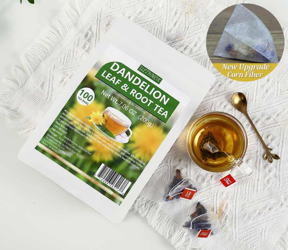ULTHMOK dandelion tea packaging label suggests premium quality.