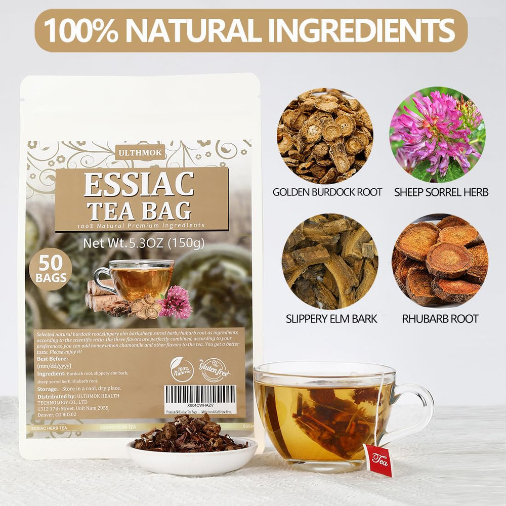 ULTHMOK Essiac Tea aroma of roasted burdock and lemongrass.