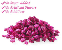 Freeze-dried dragon fruit texture appears crisp and airy