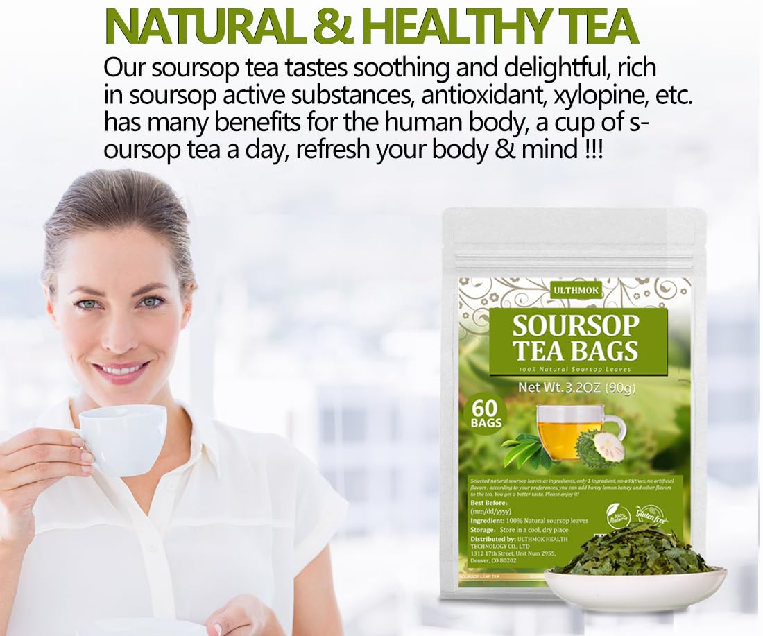 ULTHMOK fresh soursop leaves deliver smooth flavor in each brew.