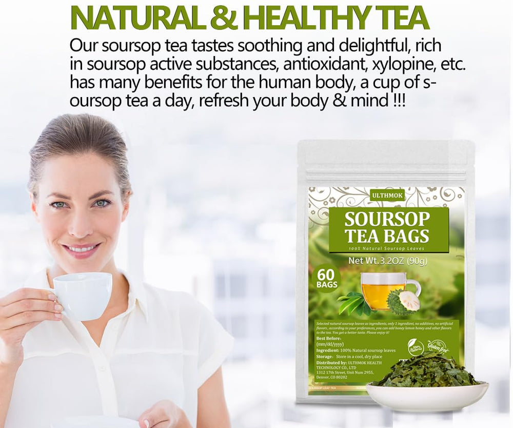 ULTHMOK fresh soursop leaves deliver smooth flavor in each brew.