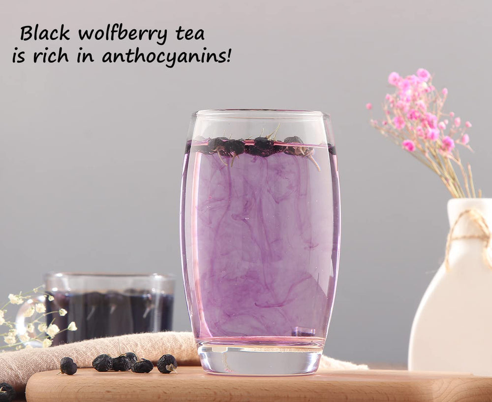 ULTHMOK nutrition-rich black goji tea scene suggests versatile use in warm beverages.