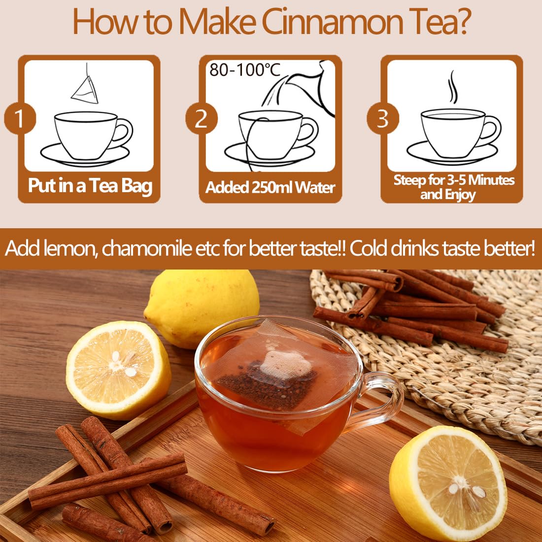 ULTHMOK packaging emphasizes natural sourcing and chemical free cinnamon