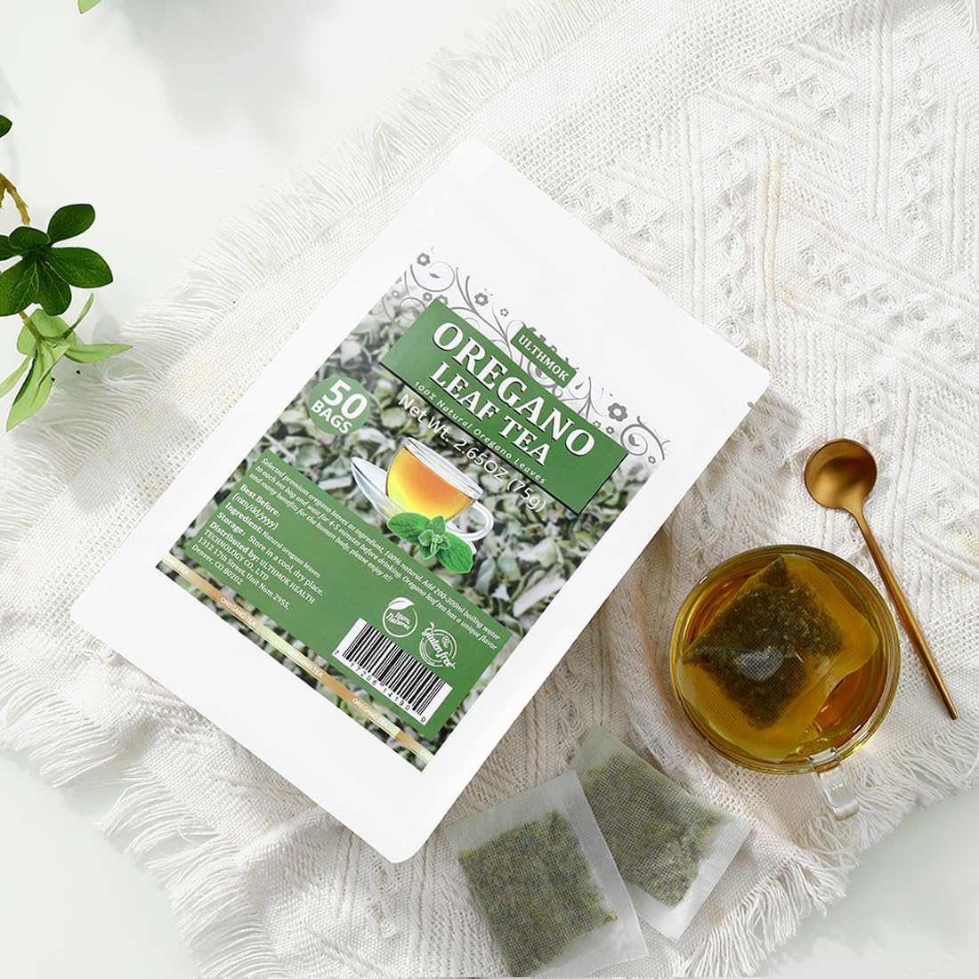 ULTHMOK premium 50-tea bags brand label for daily tea
