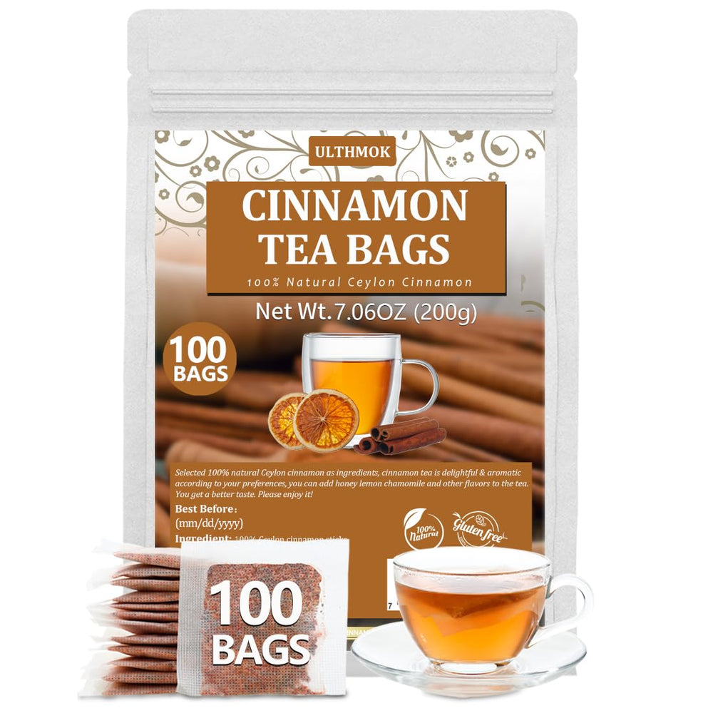 ULTHMOK premium Ceylon cinnamon tea bags in box for pure flavor