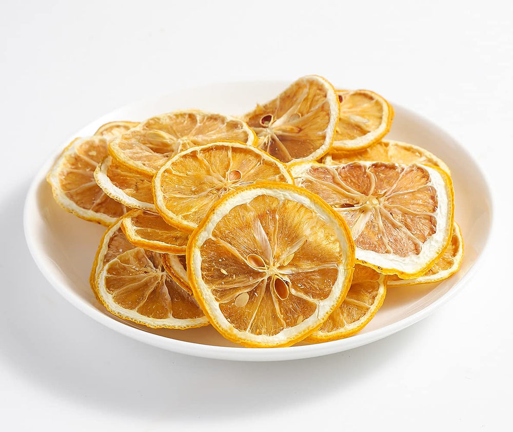 ULTHMOK dried lemon slices sun-dried process, ready to flavor beverages.