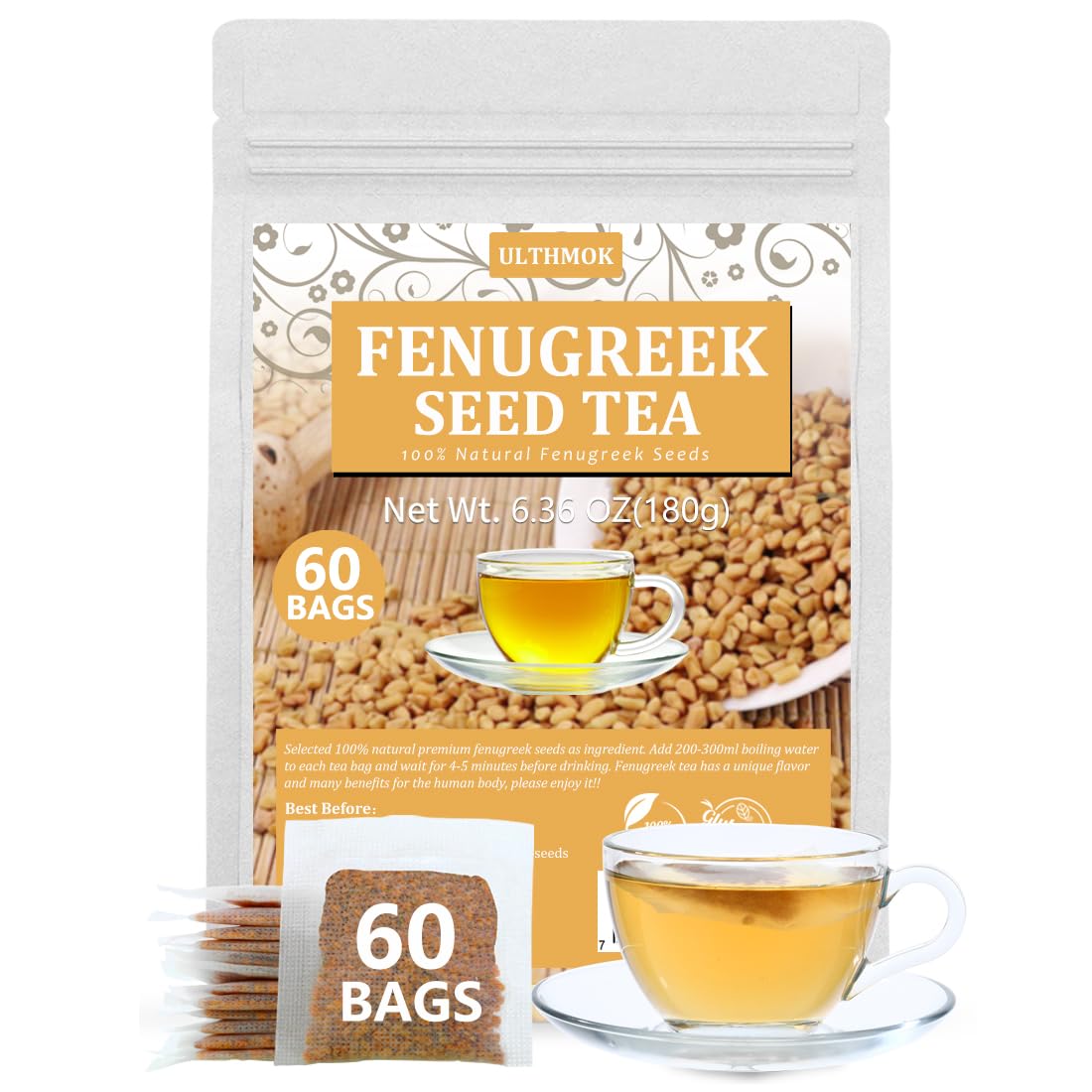 ULTHMOK premium fenugreek tea bags pack for a natural daily ritual