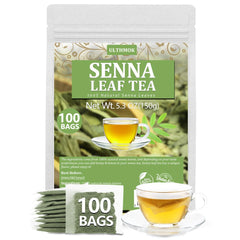 ULTHMOK premium senna tea bags ready to brew for a smooth, caffeine-free cup.