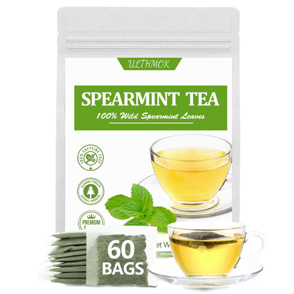 ULTHMOK premium spearmint tea bags ready for a refreshing cup