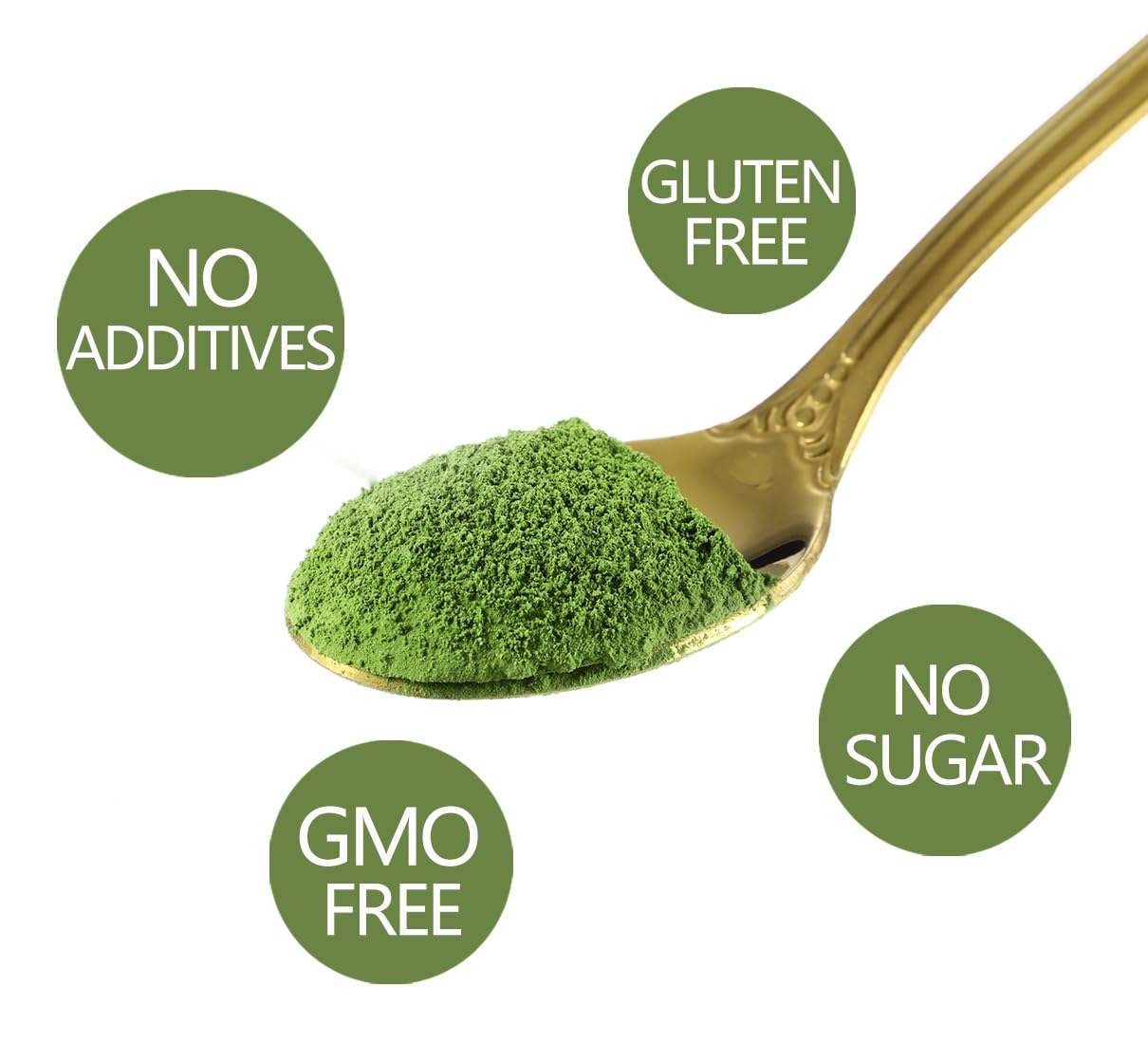 ULTHMOK pure ceremonial matcha leaves with no additives or gluten.