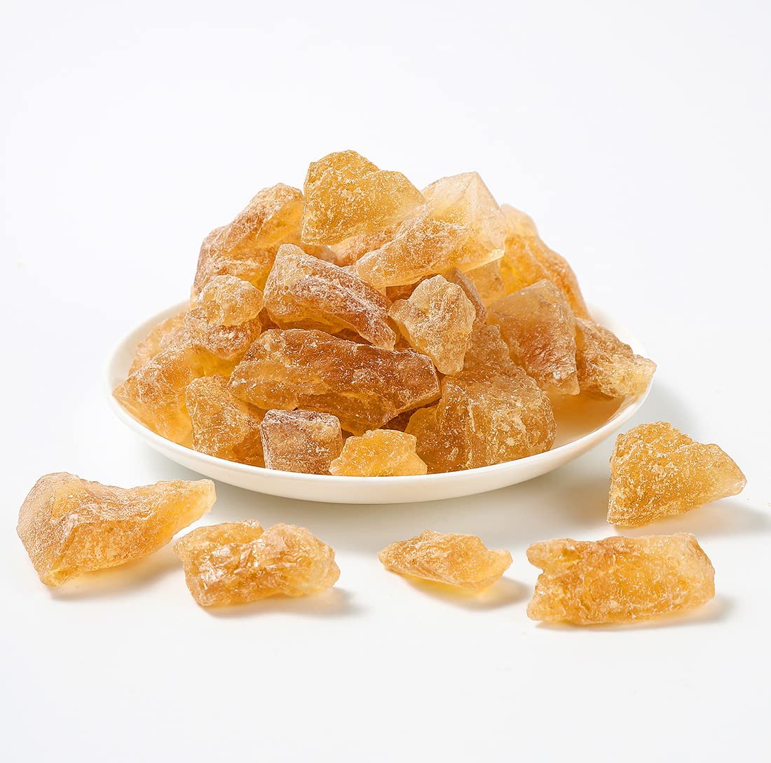 ULTHMOK 10 oz bag of crystal sugar with translucent amber hue.
