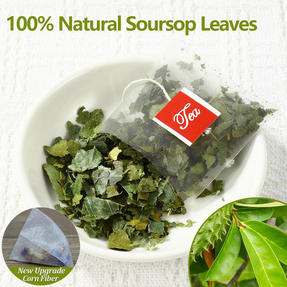ULTHMOK soursop tea bags steeping in a cup for a comforting ritual.
