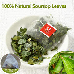 ULTHMOK soursop tea bags steeping in a cup for a comforting ritual.